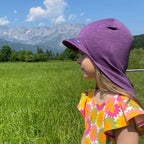 Summer cap blackberry, merino wool &amp; Tencel