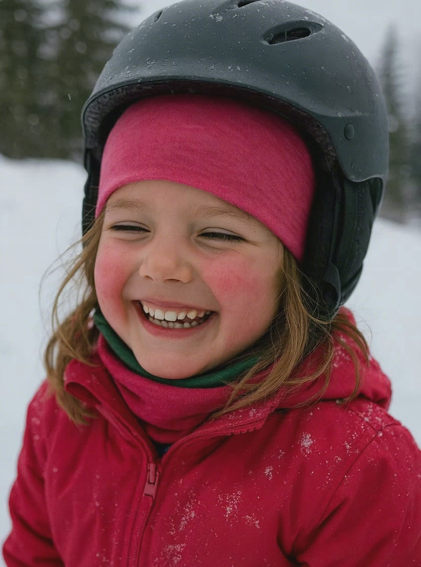 Haube himbeere uni, Merinowolle & Seide (bio/GOTS)