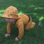 Summer cap sunny yellow fox, merino wool &amp; silk (organic/GOTS)