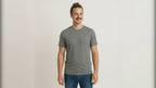 T-Shirt Herren fels grau, Merinowolle & Seide (bio/GOTS)