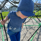 Sommerkappe royal blau, Merinowolle & Seide (bio/GOTS) - Glückskind - Sommerkappe - S (bis 41cm KU)