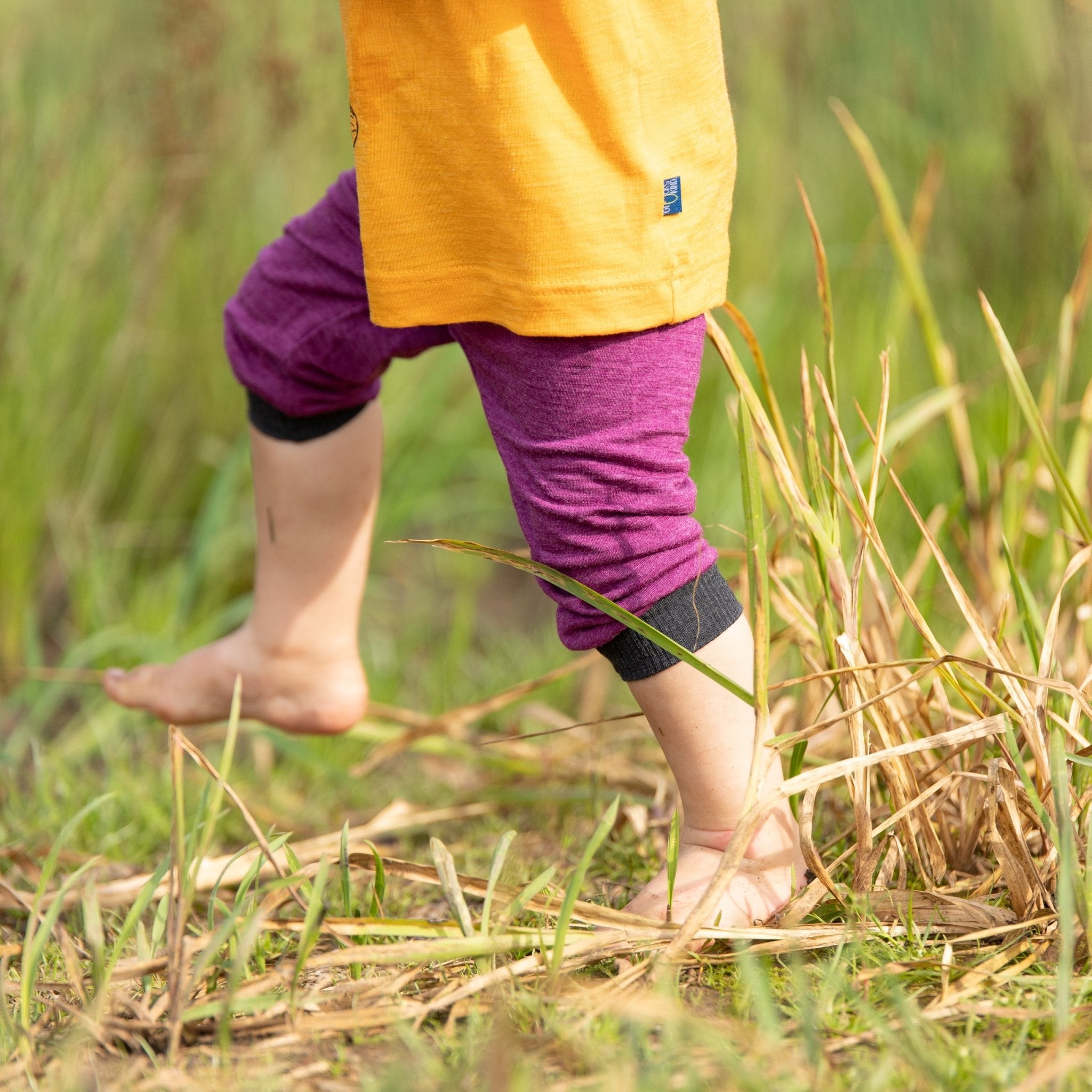 Hose zwetschke, Merinowolle & Seide (bio/GOTS) - Glückskind - Hose - 50-56