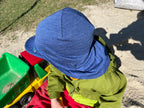 Glückskind Sommerkappe | Merinowolle & Seide (bio/GOTS) - royal blau nachhaltige mode für das ganze jahr, pyjama, tag, nacht, unterwäsche, unterhemd, baby, buben, mädchen, damen, herren, garantiert mulesing frei, kba, kbt, gots, regional, fair, sozial