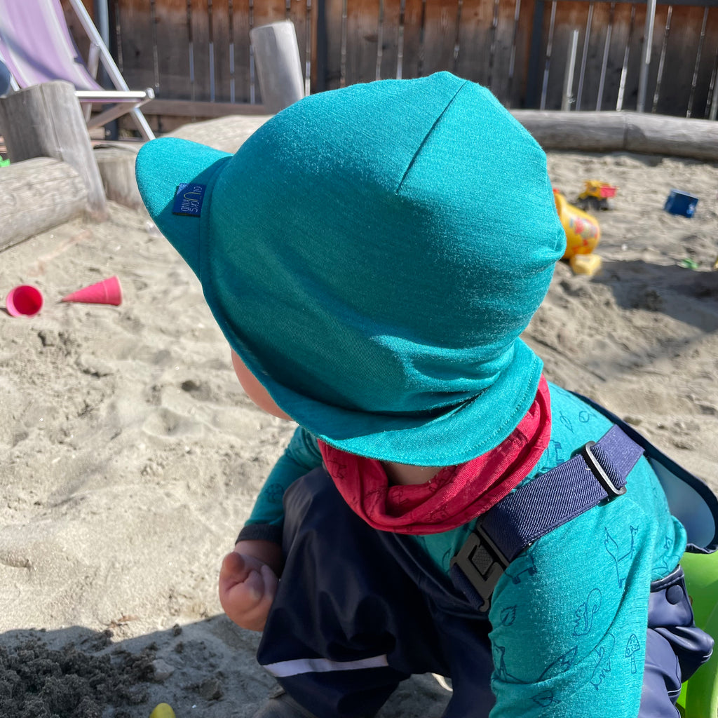 Summer cap | Merino wool & silk (organic / GOTS) - royal blue