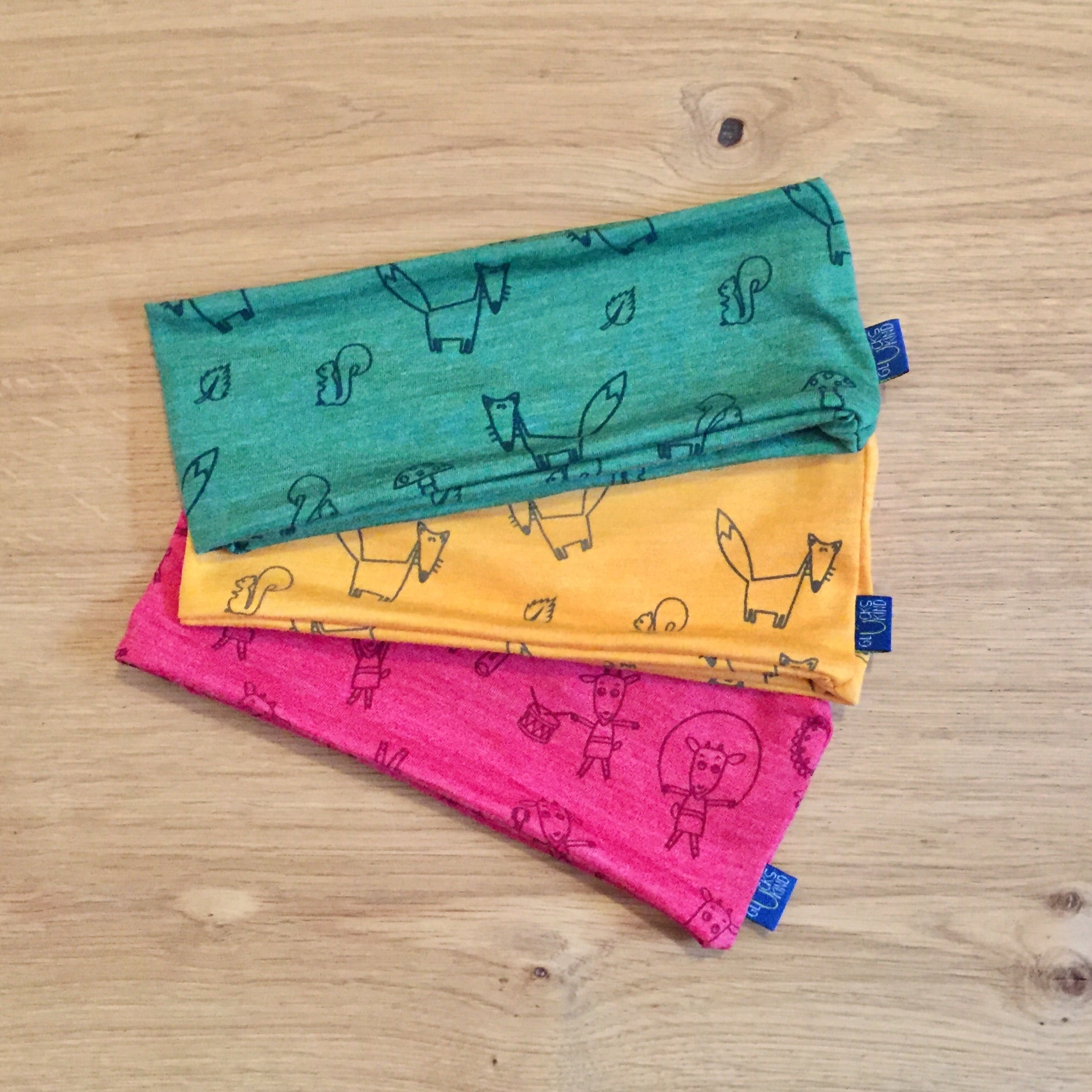 Kinder-Stirnband himbeere Geißlein, Merinowolle & Seide (bio/GOTS) - Glückskind - Stirnband - uni (ca 2-10 Jahre)